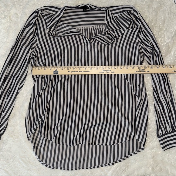 Ann Taylor top medium striped womens pullover factory blouse - Picture 5 of 5